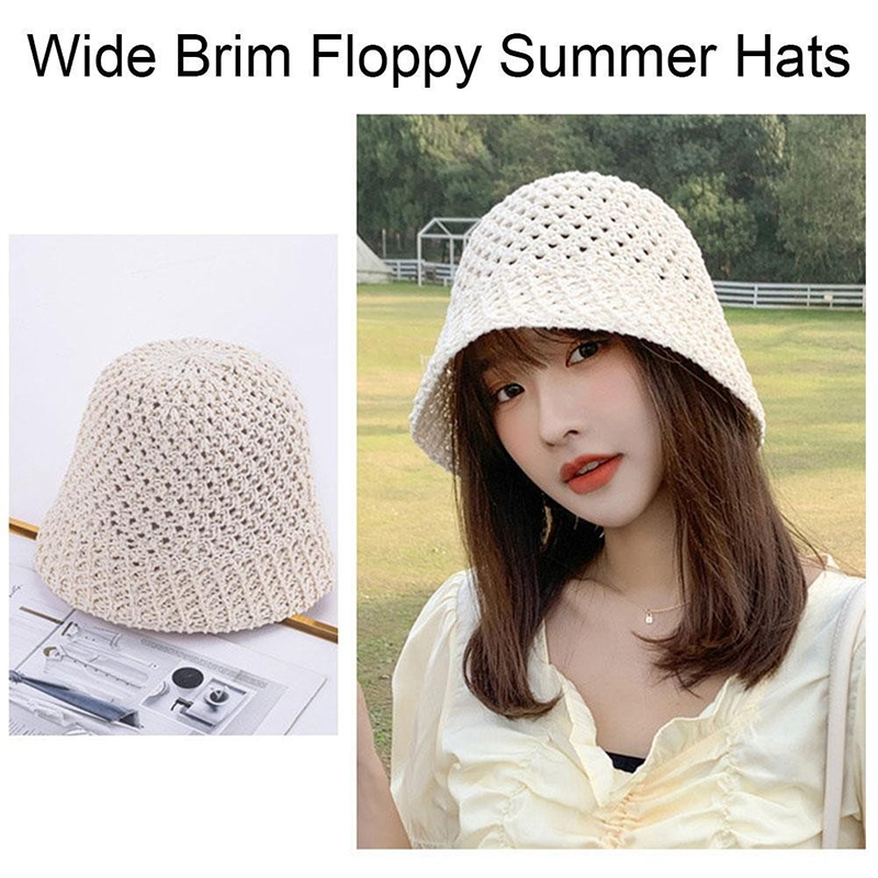جديد بنات قبعة الشمس واسعة حاف - مراجعة Bucket Hat Straw وسعره